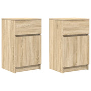 Set di 2 Comodini | Armadio da Notte | Mobiletto da notte Rovere Sonoma 39x35x65 cm in Legno Multistrato