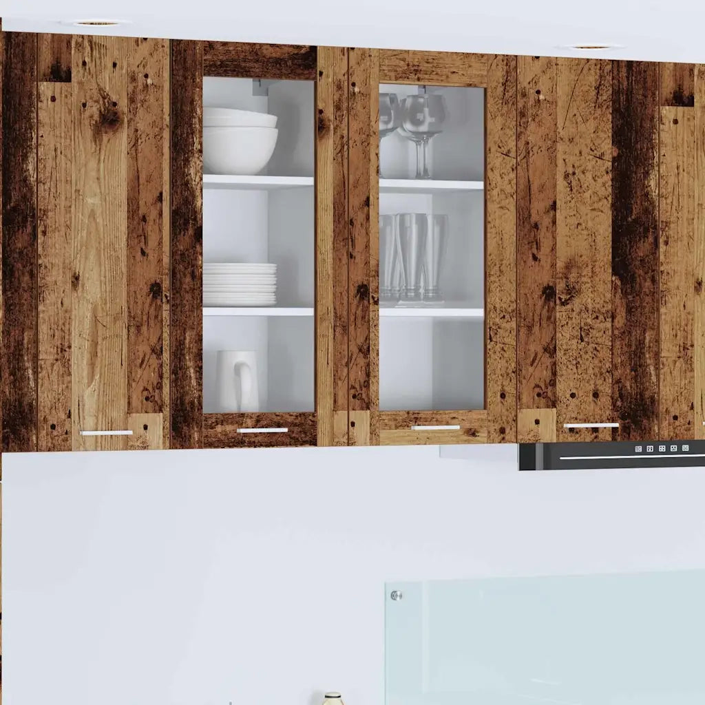 Armadio pensile con porta 2 pcs Legno vecchio 40 x 31 x 80 cm 884311