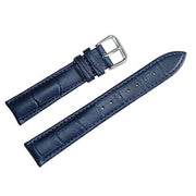 Trade Shop - Cinturino In Pelle Universale Ricambio Per Orologio Larghezza 16mm Blu -
