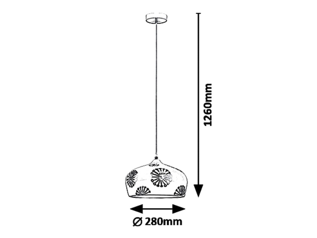 Lampada a sospensione Ginger Rabalux argento E14 1 luce