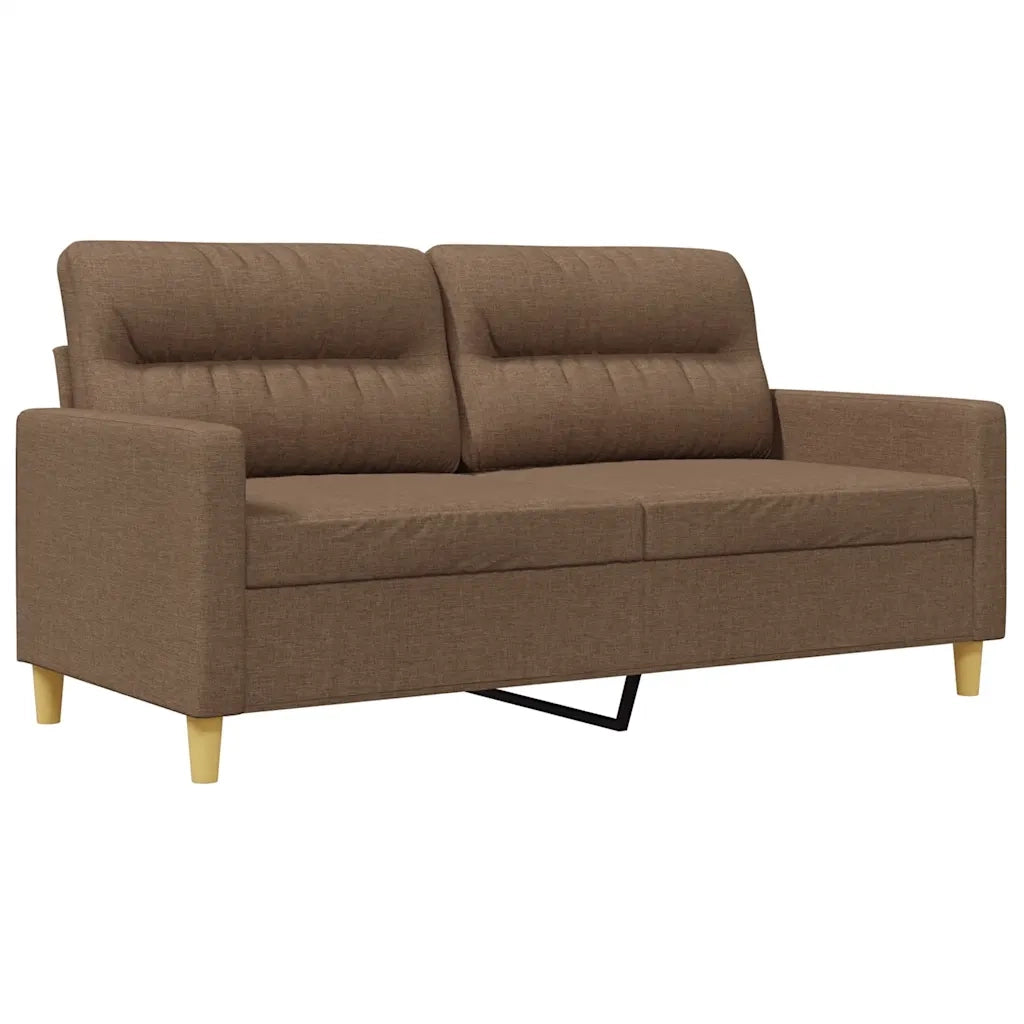 Divano a 2 Posti-Sofa 2 Posti Marrone 140 cm in Tessuto 148093