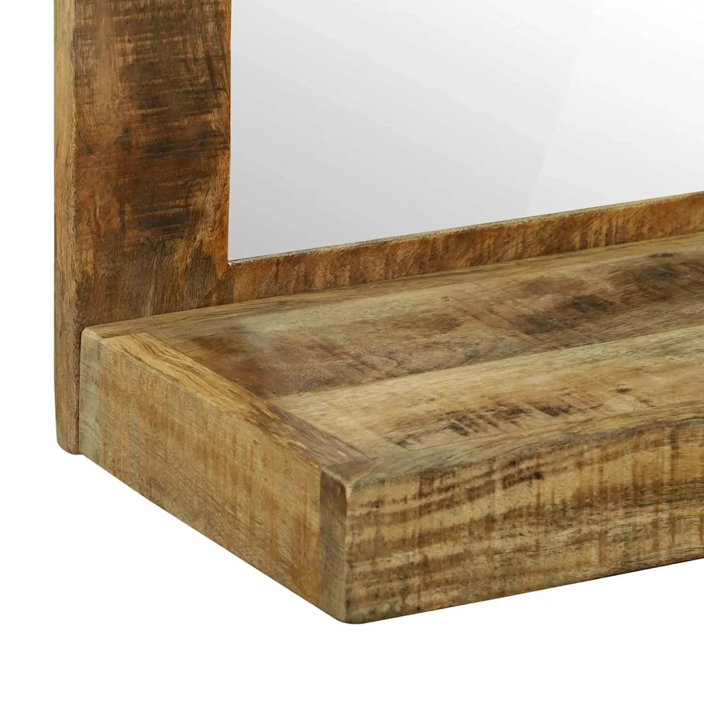 Specchio da bagno Rettangolare Marrone Legno di mango massello 4016736