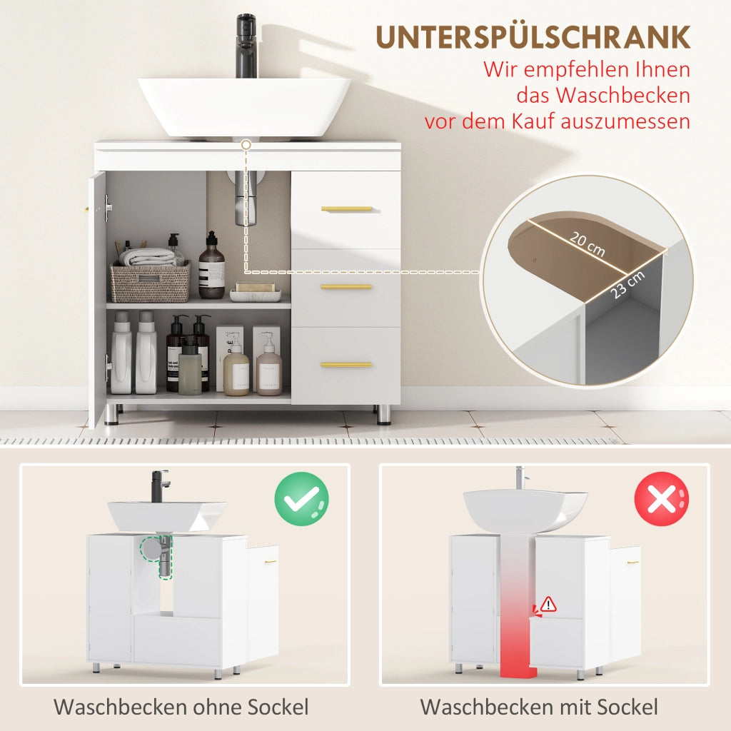 Mobile da Bagno Sottolavabo ¨C Minimal ¨C Bianco 60x30x30