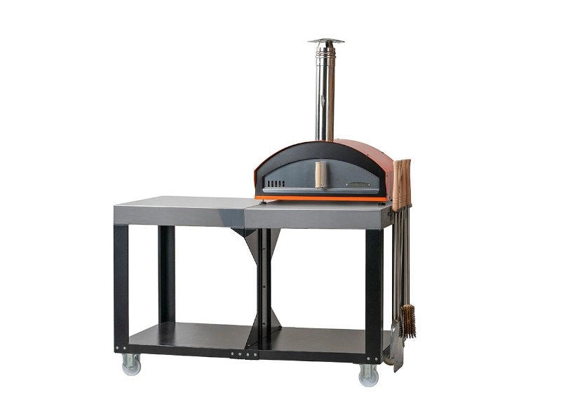 Carrelli e supporti multiuso con piano in acciaio inox Rossofuoco - Carrello cucina multiuso modulare