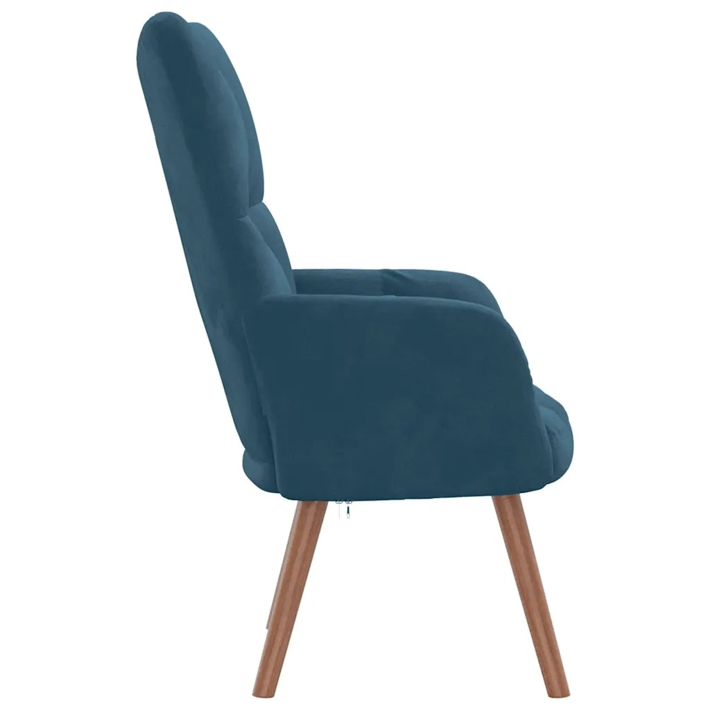 Sedia Relax Blu in Velluto 328061