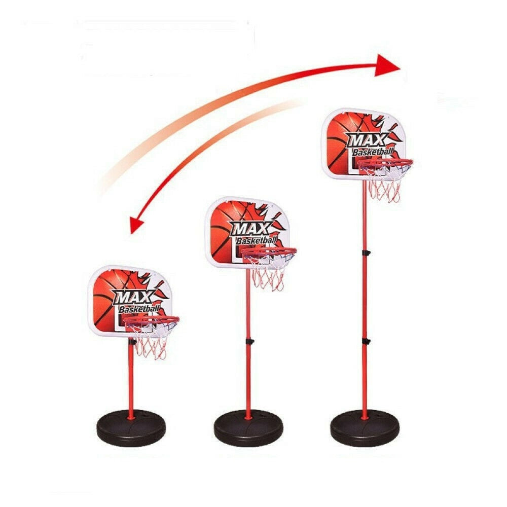 Trade Shop - Canestro Basket Per Bambini Con Tabellone Altezza Regolabile 75 - 155 Cm + Palla -