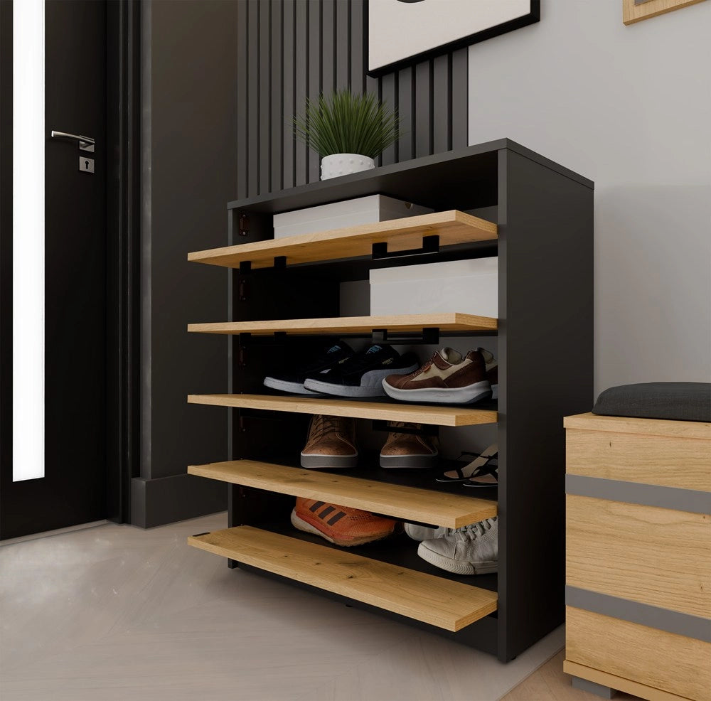Scarpiera alex antracite artisan per ingresso