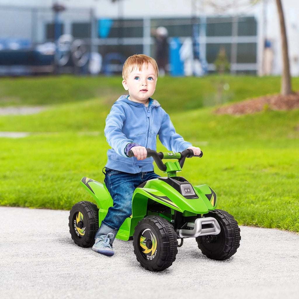 EasyComfort Quad Elettrico per Bambini con Batteria Ricaricabile 6V e Marcia Avanti e Indietro, 72x40x45.5 cm, Verde