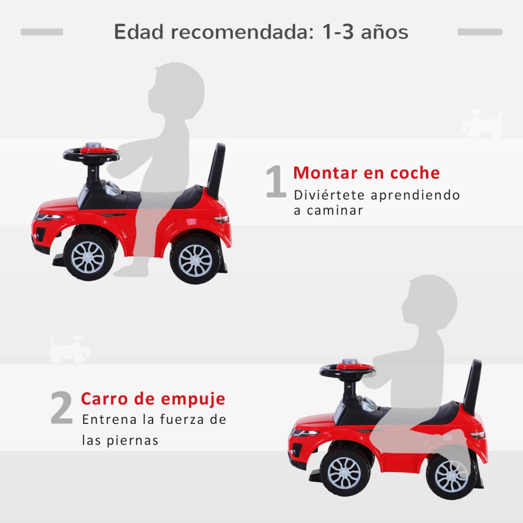 Correpasillos per Bambini 1-3 Anni ¨C Minimal ¨C Rosso 62x28x41,5 cm