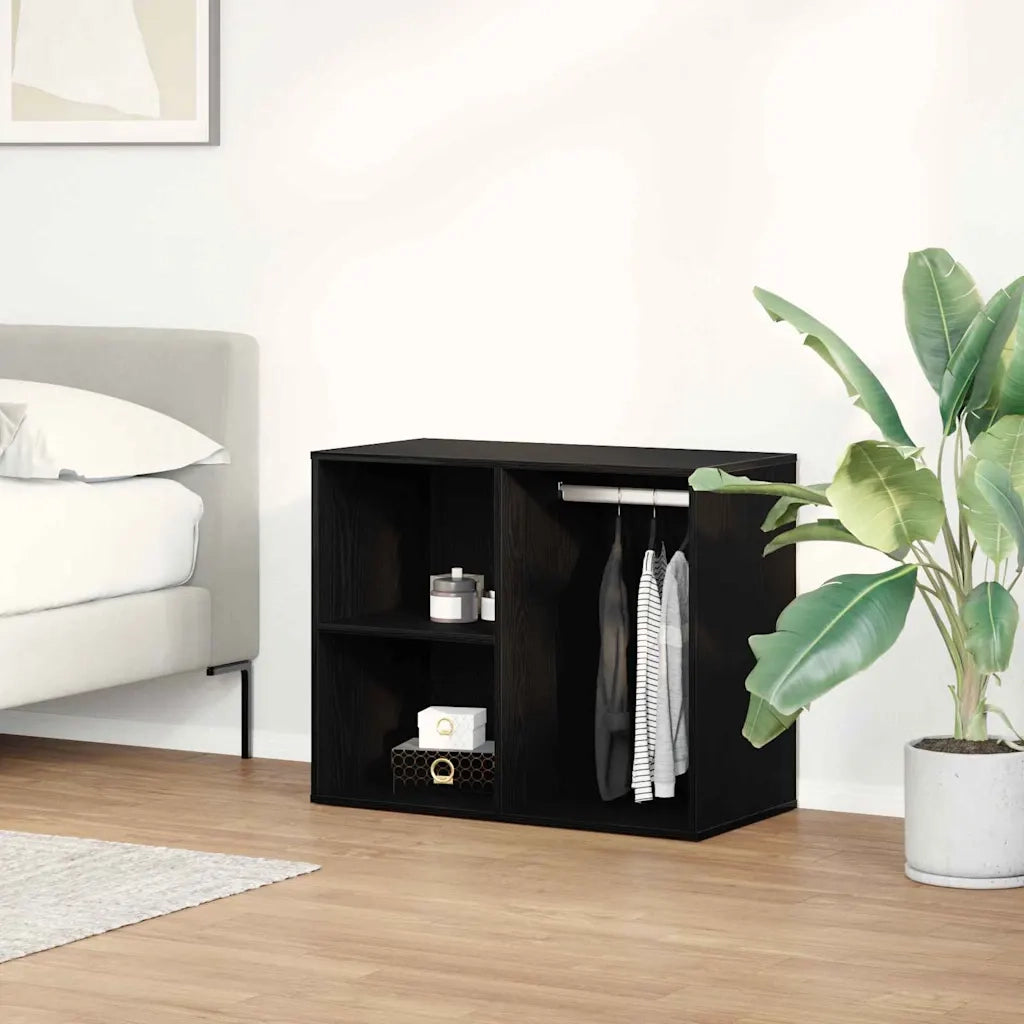 Mobiletto Cosmetico con lo scaffale Rovere Nero 80 x 40 x 65 cm 862788
