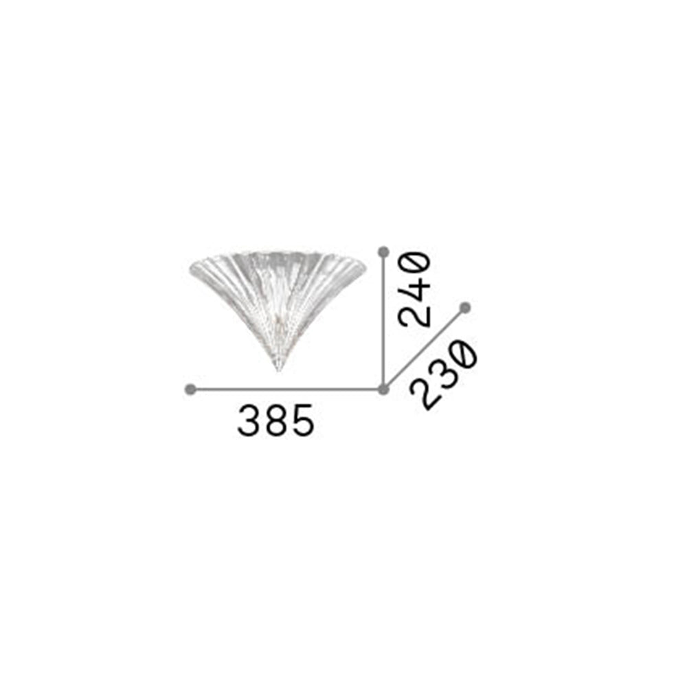 Applique Classica Santa Vetro Oro 1 Luce E14 Big