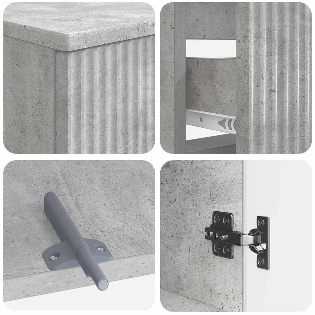Set di Armadi da Bagno da 2 Pezzi ARNHEM Grigio Cemento 3418011