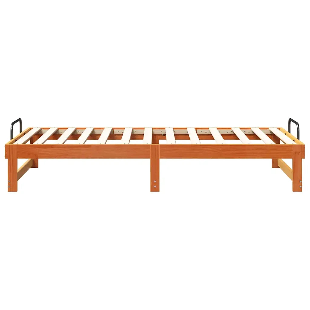 Struttura del letto-Giroletto Marrone 90 x 190 cm Pino massello 444175