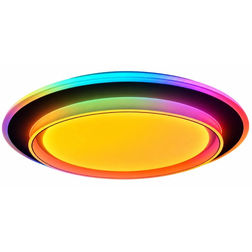 Plafoniera led 40w rgb cct bianca con telecomando e memoria