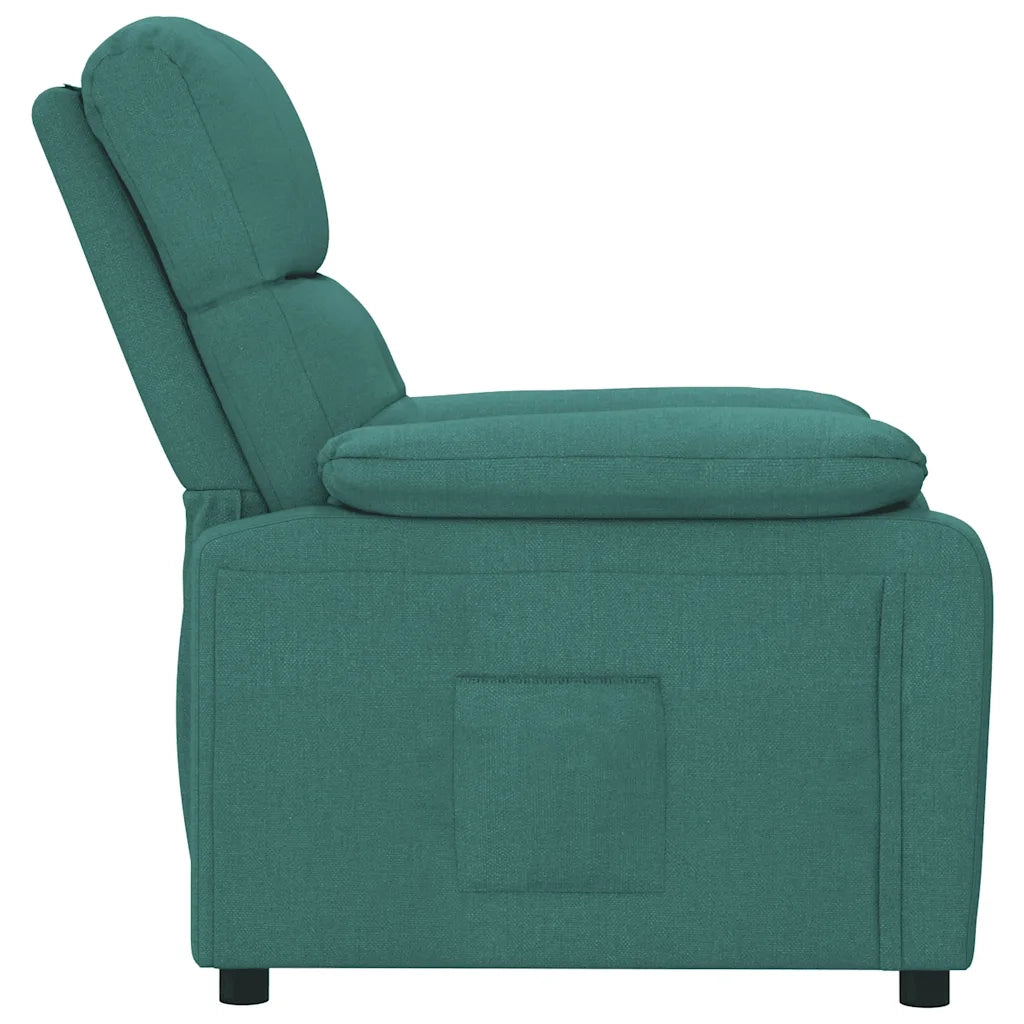 Poltrona Reclinabile in Tessuto Verde Scuro 348281