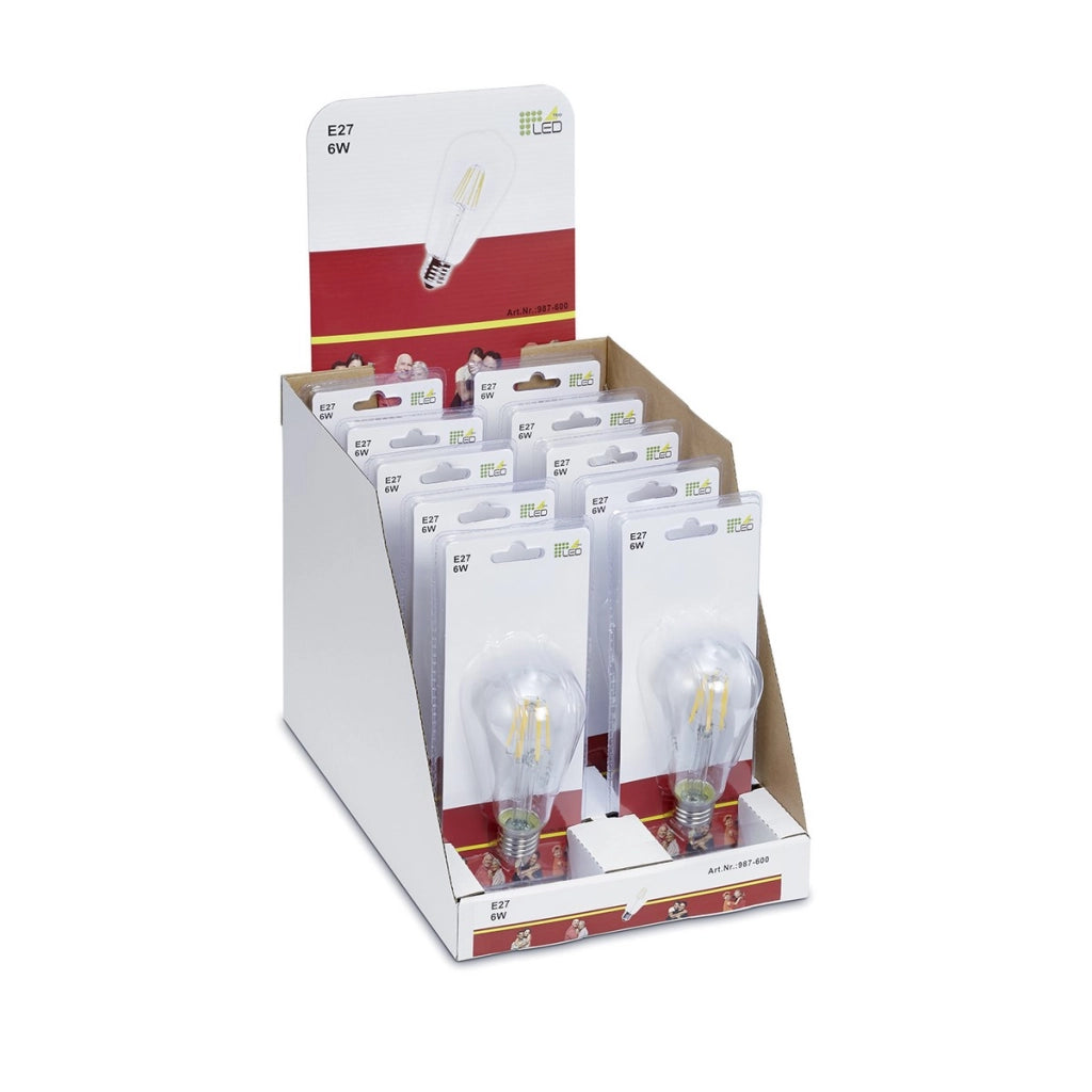 Lampadina LED trasparente E27 6W 600 lm Trio