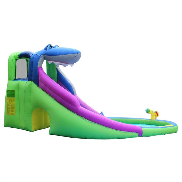 Scivolo gonfiabile per bambini SQUALO con giochi ad acqua