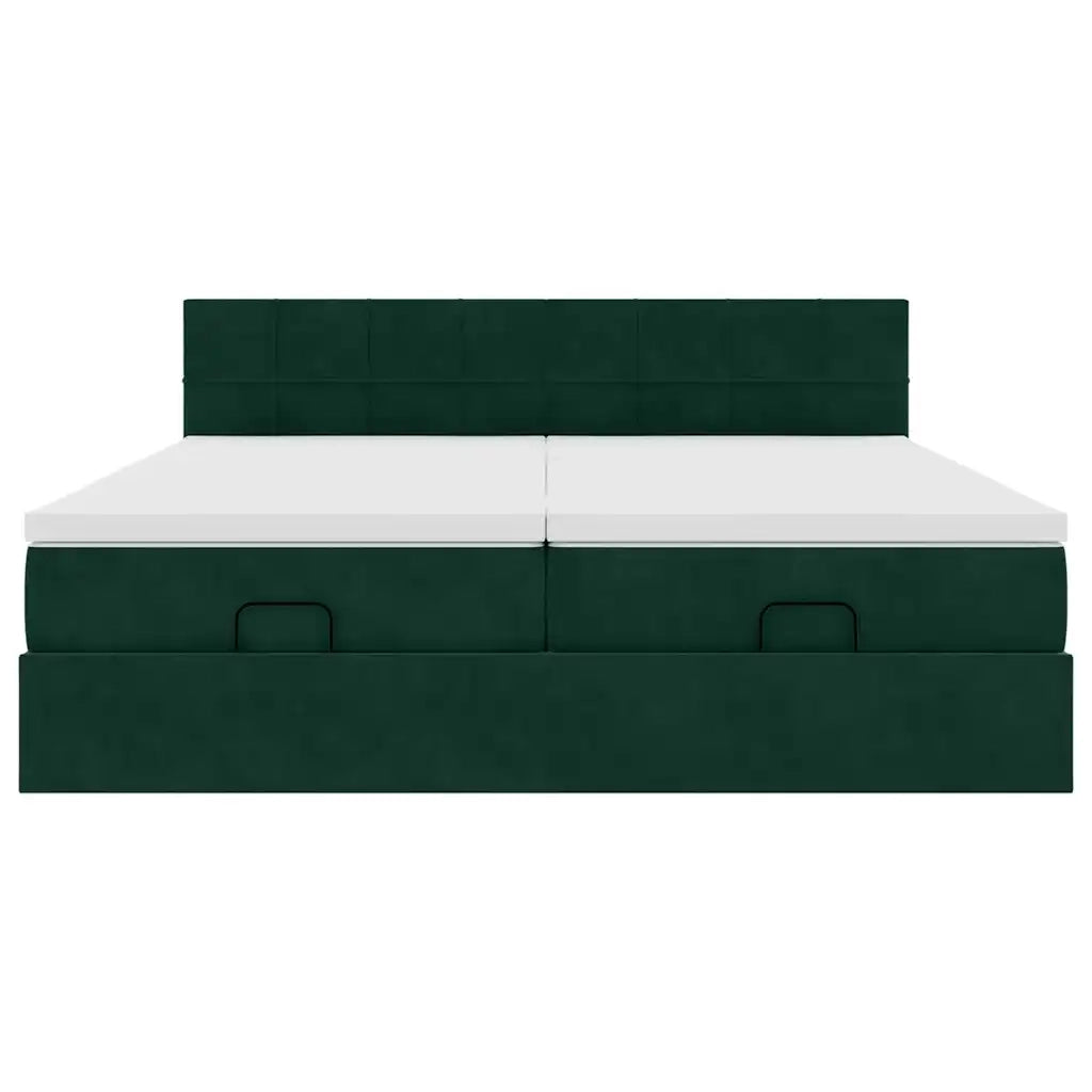 Struttura Letto Pouf con Materassi 180x200 cm Velluto 3312926