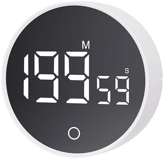 Cronometro da Cucina - Timer Digitale - Conteggio A Scatti - Timer A Scatti - Timer Digitale - Batteria - Bianco