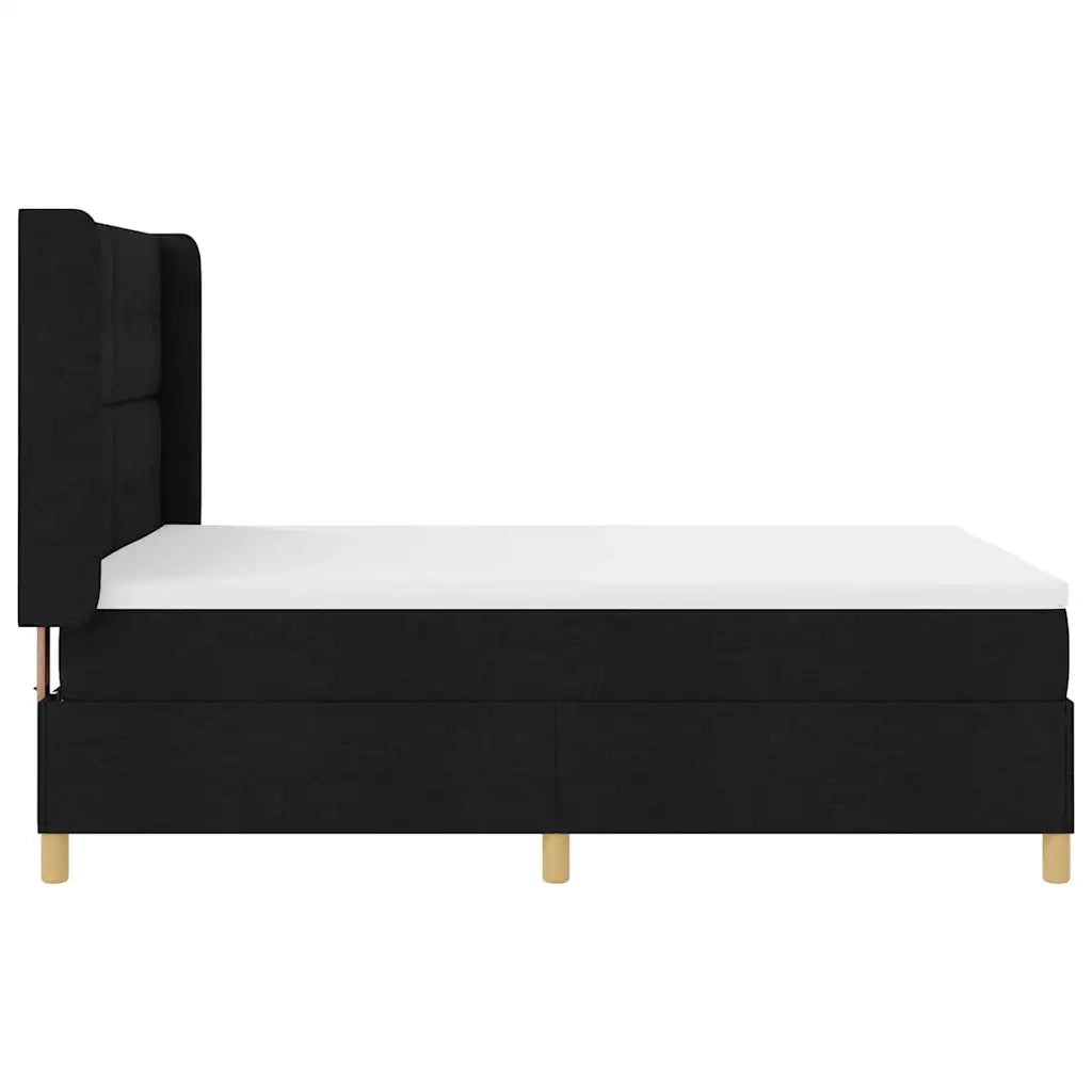 Letto a molle con materasso Nero 160 x 200 cm Tessuto 3341842