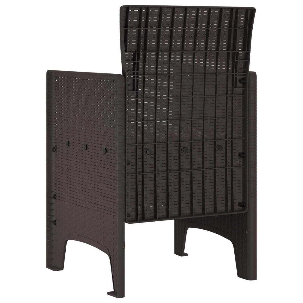 Sedia da Giardino 4 pcs Marrone 53 x 49 x 85 cm Polipropilene 847474