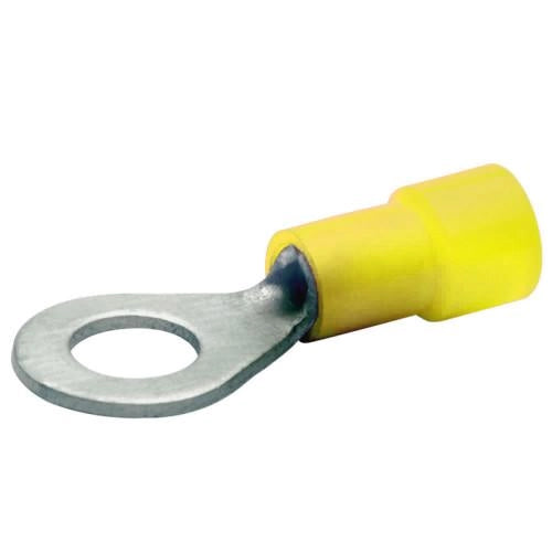 TERMINALE ISOLANTE AD OCCHIELLO 6 FORO 3,5 GIALLO - CONF. 50PZ