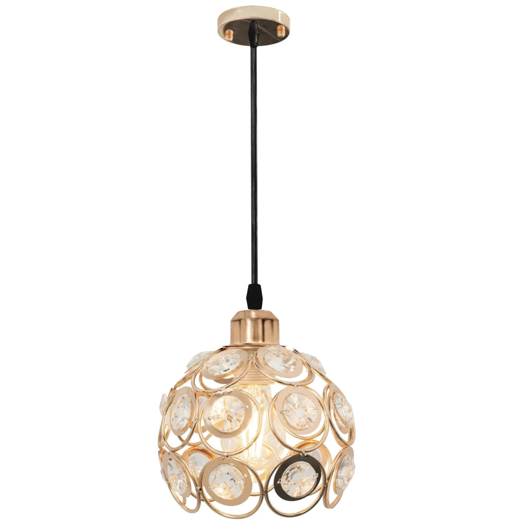 Lampada Elegante Di Soffitto App208 Cristallo Loft Oro