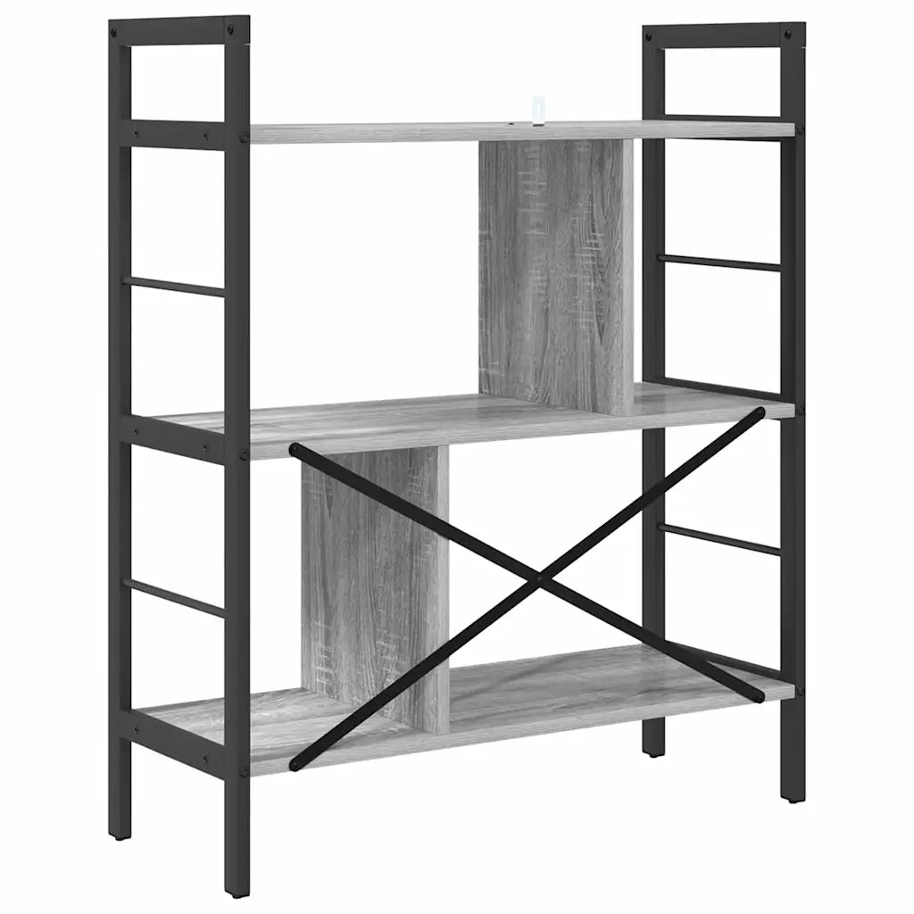 Libreria Grigio Sonoma 75 x 30 x 91 cm Legno multistrato 883973