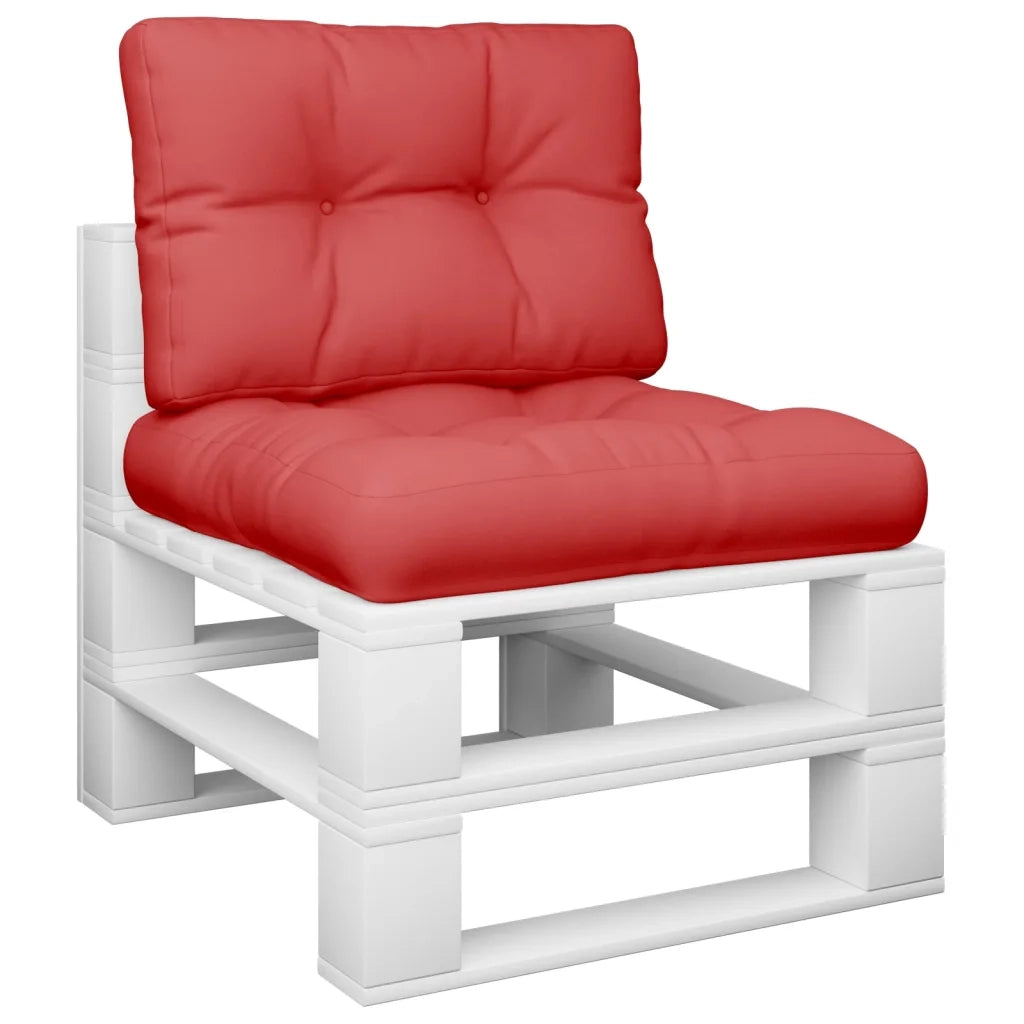 Cuscini per Pallet 2 pz Rossi in Tessuto 360651