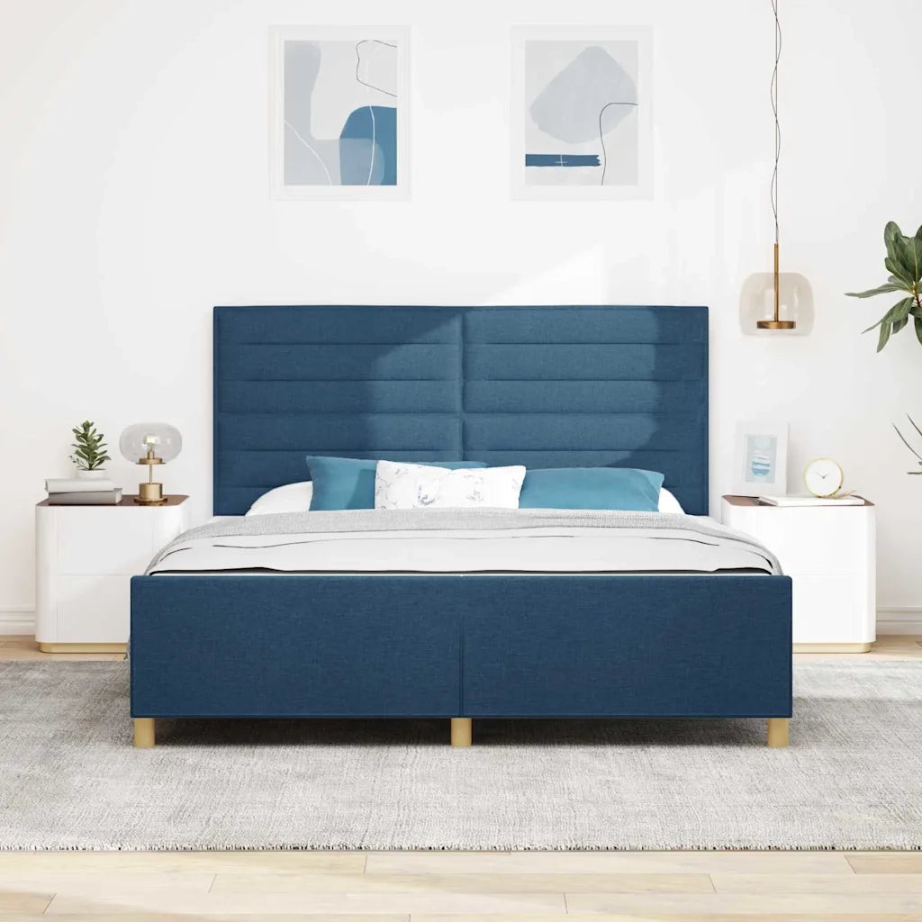 Struttura del letto con testiera Blu 180 x 200 cm Tessuto 3344675