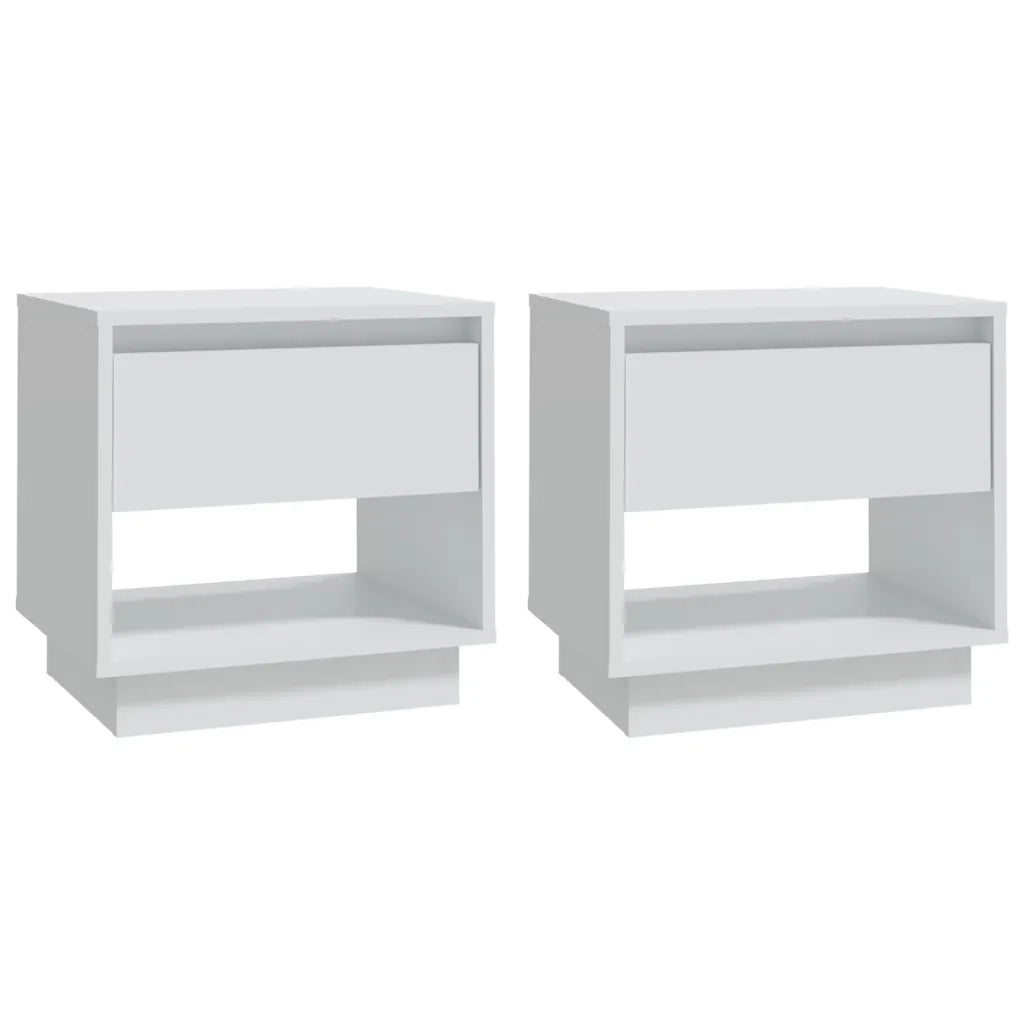Comodini 2 pz Bianchi 45x34x44 cm in Truciolato 809513