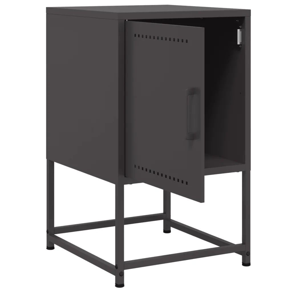 Comodino Nero 36x39x60,5 cm in Acciaio 846446
