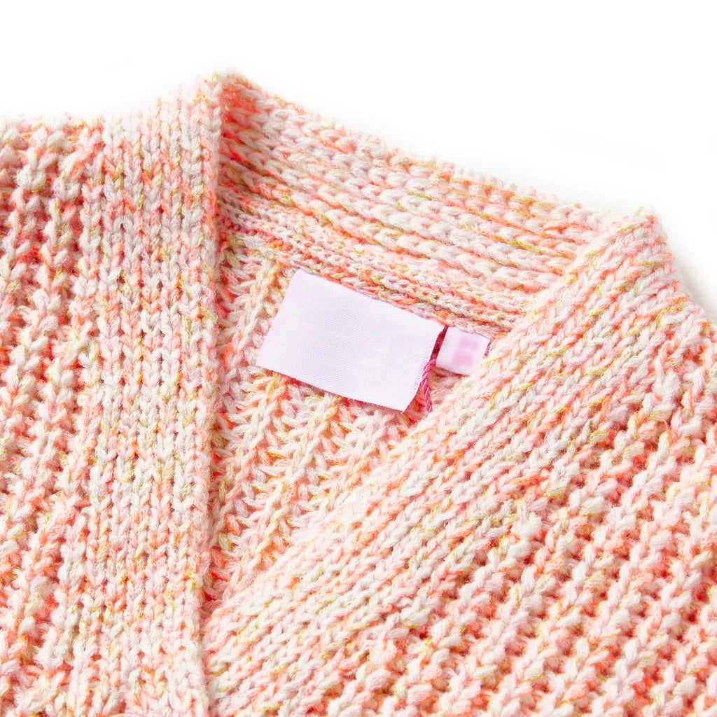 Cardigan da Bambina Lavorato a Maglia Rosa Misto 116 14567