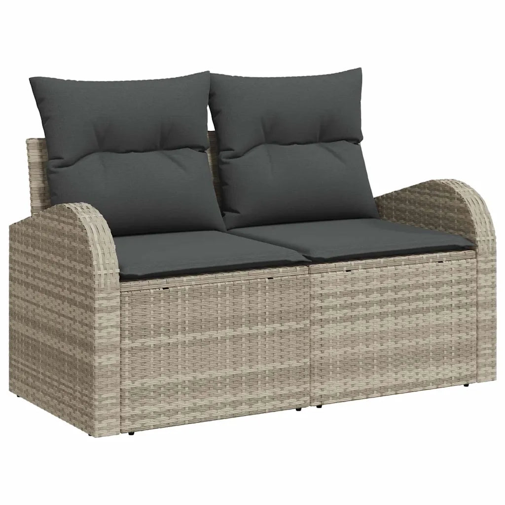 Set Divano da Giardino 6 pcs Grigio chiaro polyrattan 3348648