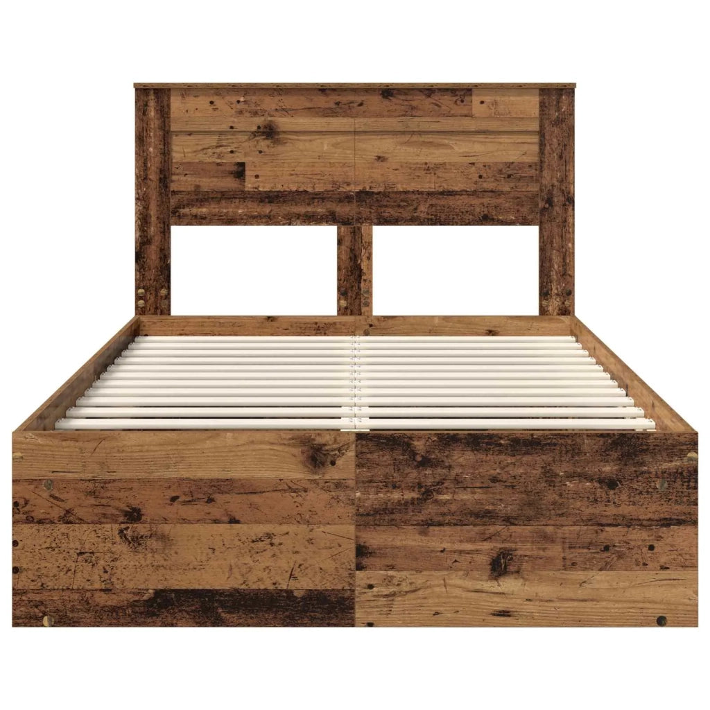 Struttura del letto-Giroletto Legno vecchio 135 x 190 cm Pino massello 559261
