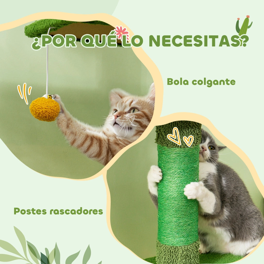Albero tiragraffi per gatti ¨C Minimal ¨C Verde 230-275 cm