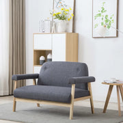Divano a 2 Posti-Sofa 2 Posti in Tessuto Grigio Scuro 351604