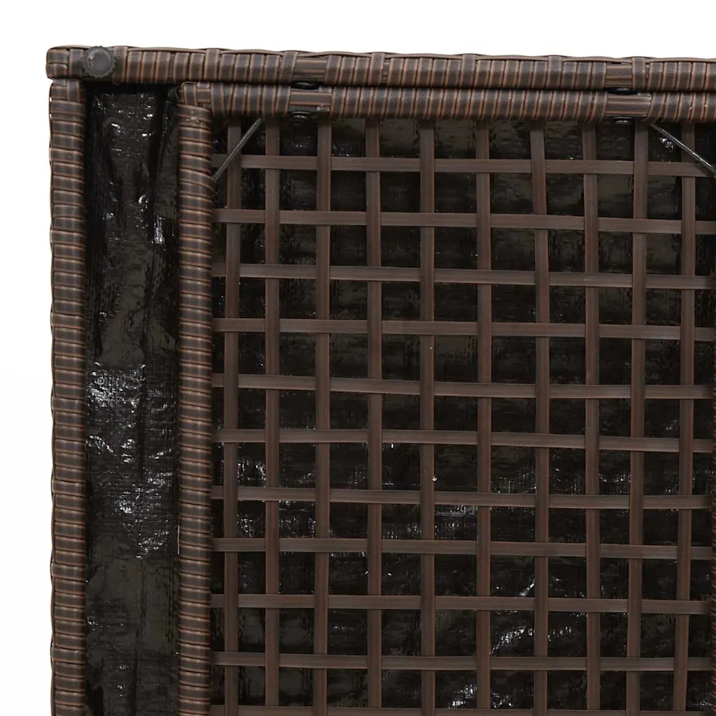 Scatola per Cuscini Marrone 50 x 50 x 50 cm polyrattan 365409