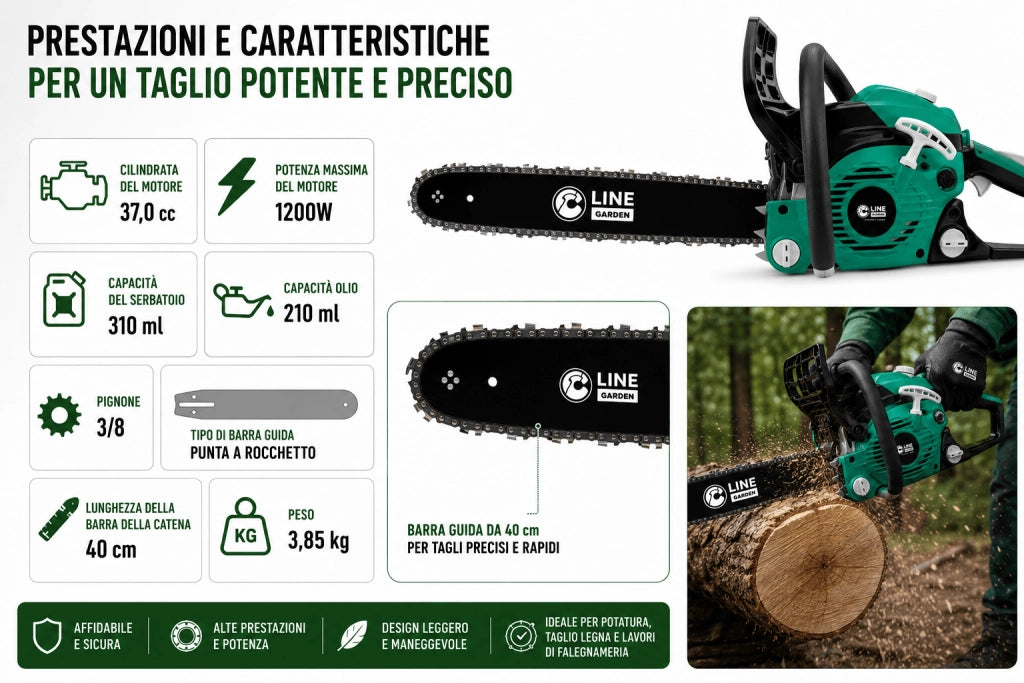 MOTOSEGA CC37,2 E-V 40CM CAT 3/8 050 TIMBERX-40P