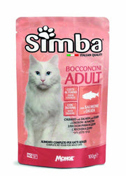 BOCCONCINI PER GATTI 'ADULT' salmone e orata - gr 100- 24 pezzi  - MONGE