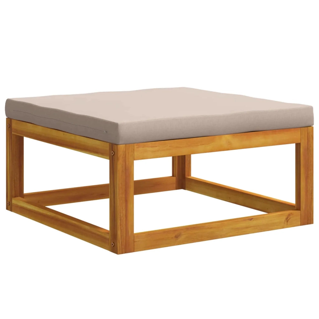 Poggiapiedi modulare con cuscini Legno di Acacia Massello 42028305