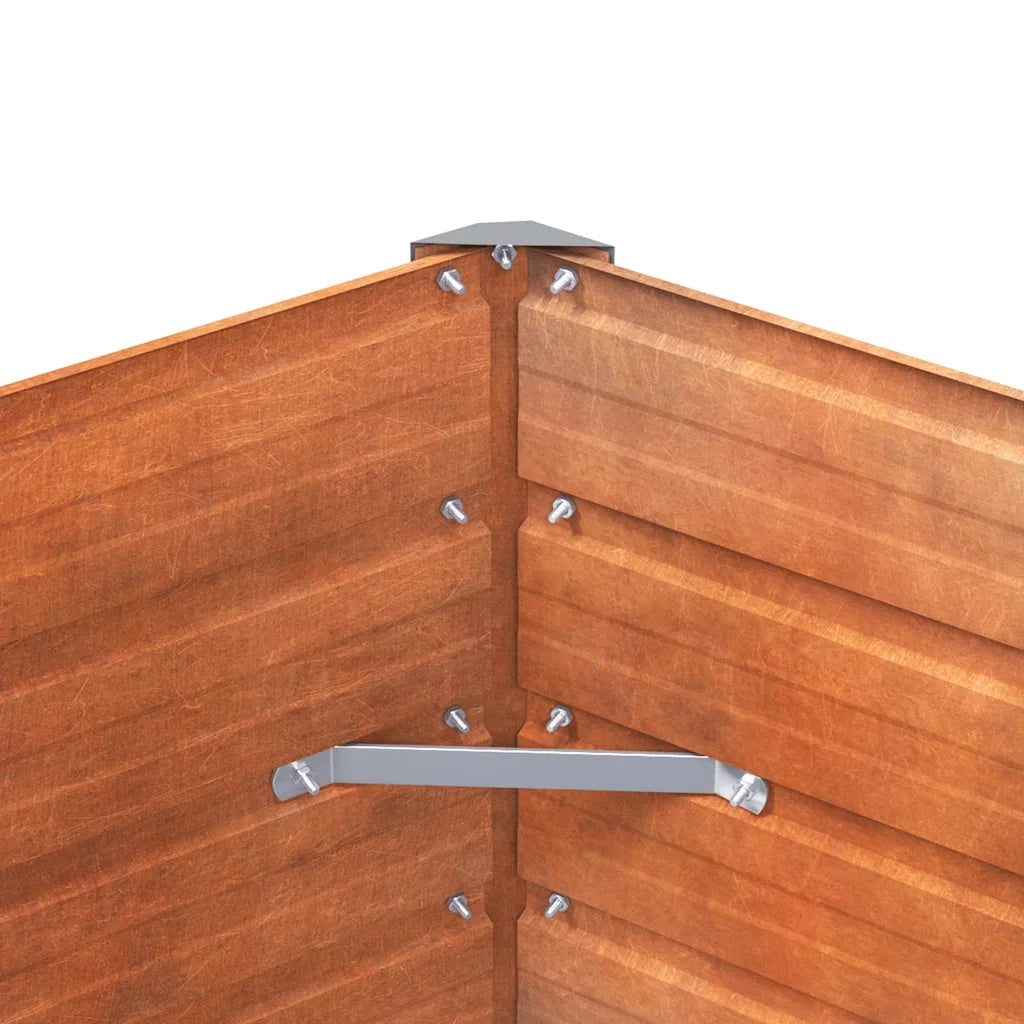 Letto Rialzato da Giardino Ruggine 100x40x45 cm Acciaio Corten 151950