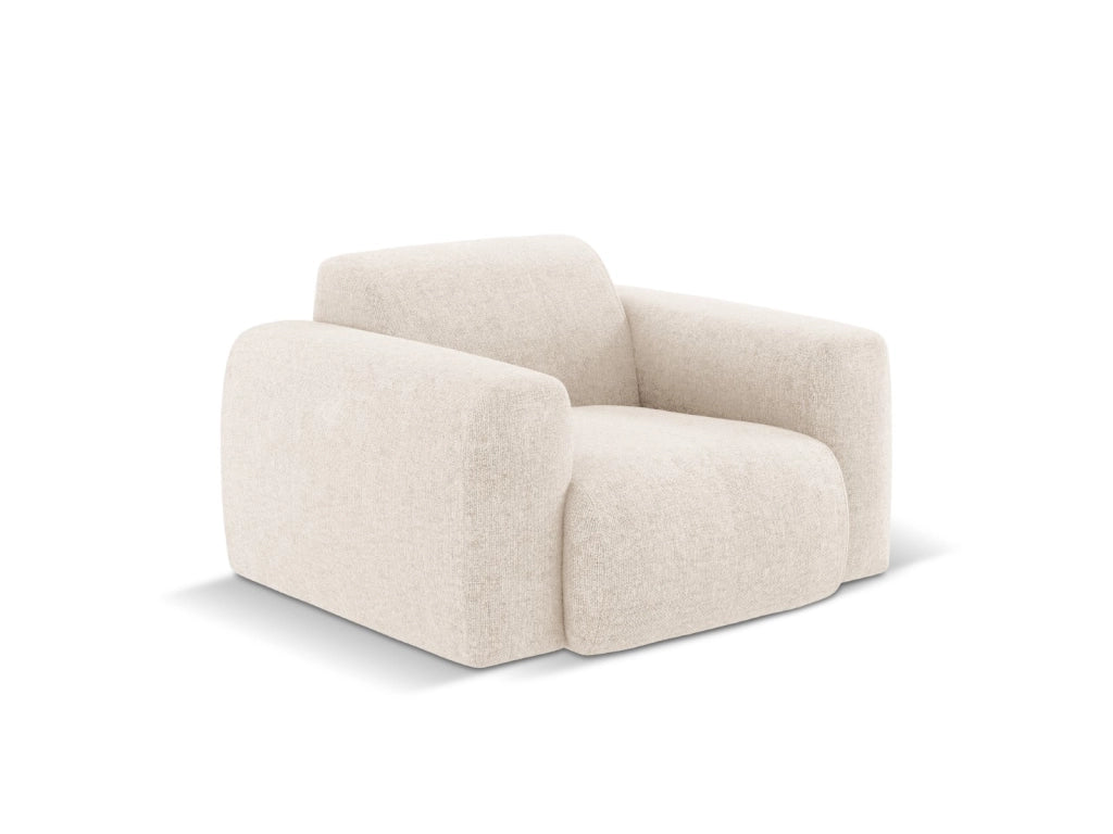 Cosmopolitan Design - Poltrona "Nolio" 2 posti in ciniglia beige chiaro 