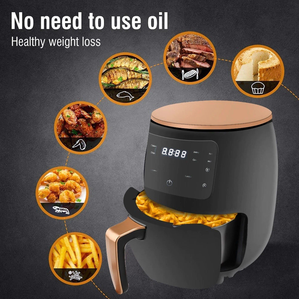 Trade Shop - Friggitrice Ad Aria Calda Senza Olio Airfreyer Xl Digitale 6 Lt Premium 2400 W -
