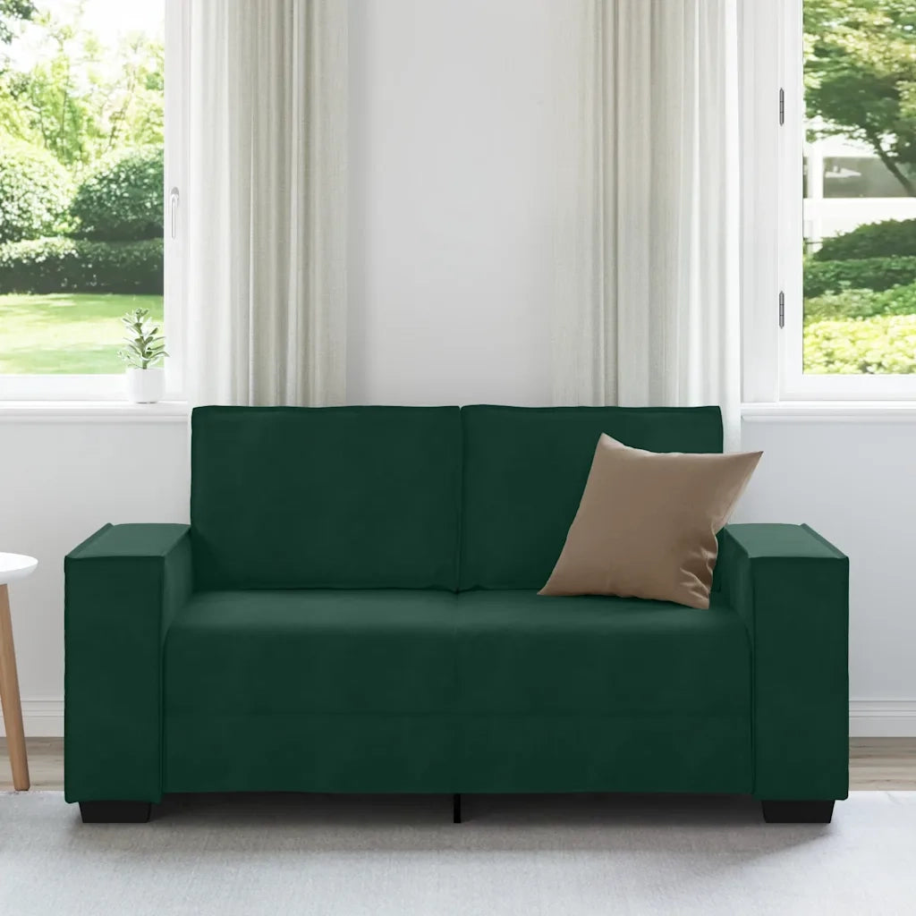 Divano a 2 Posti-Sofa 2 Posti Verde Scuro 120 cm in Velluto 907504