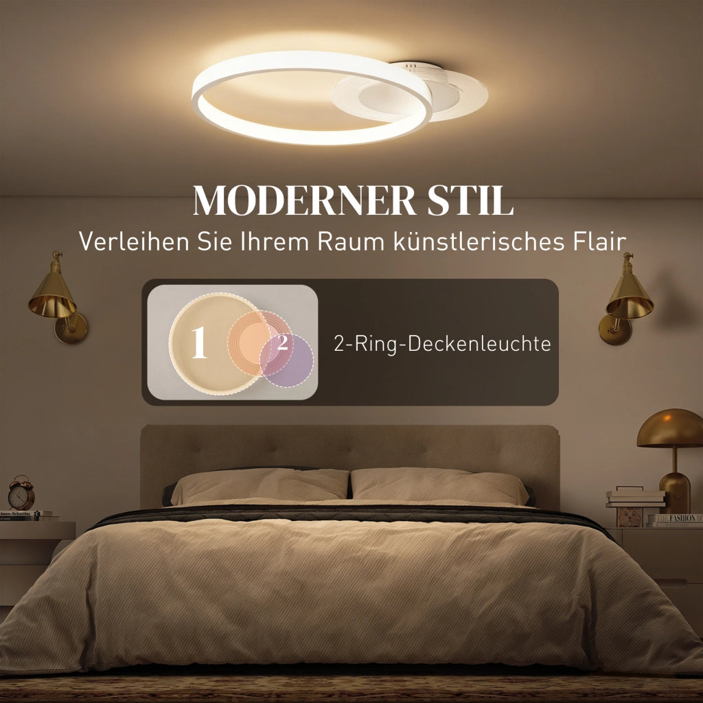 Lampada da Soffitto ¨C zephmum ¨C 50x40x7,4 cm Bianco