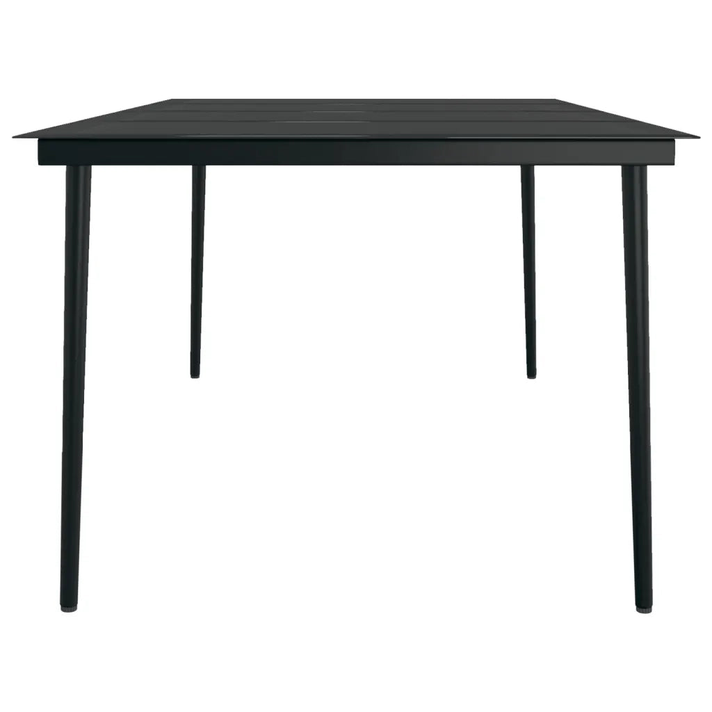 Set da Pranzo da Giardino 7 pz con Cuscini Nero 3099447