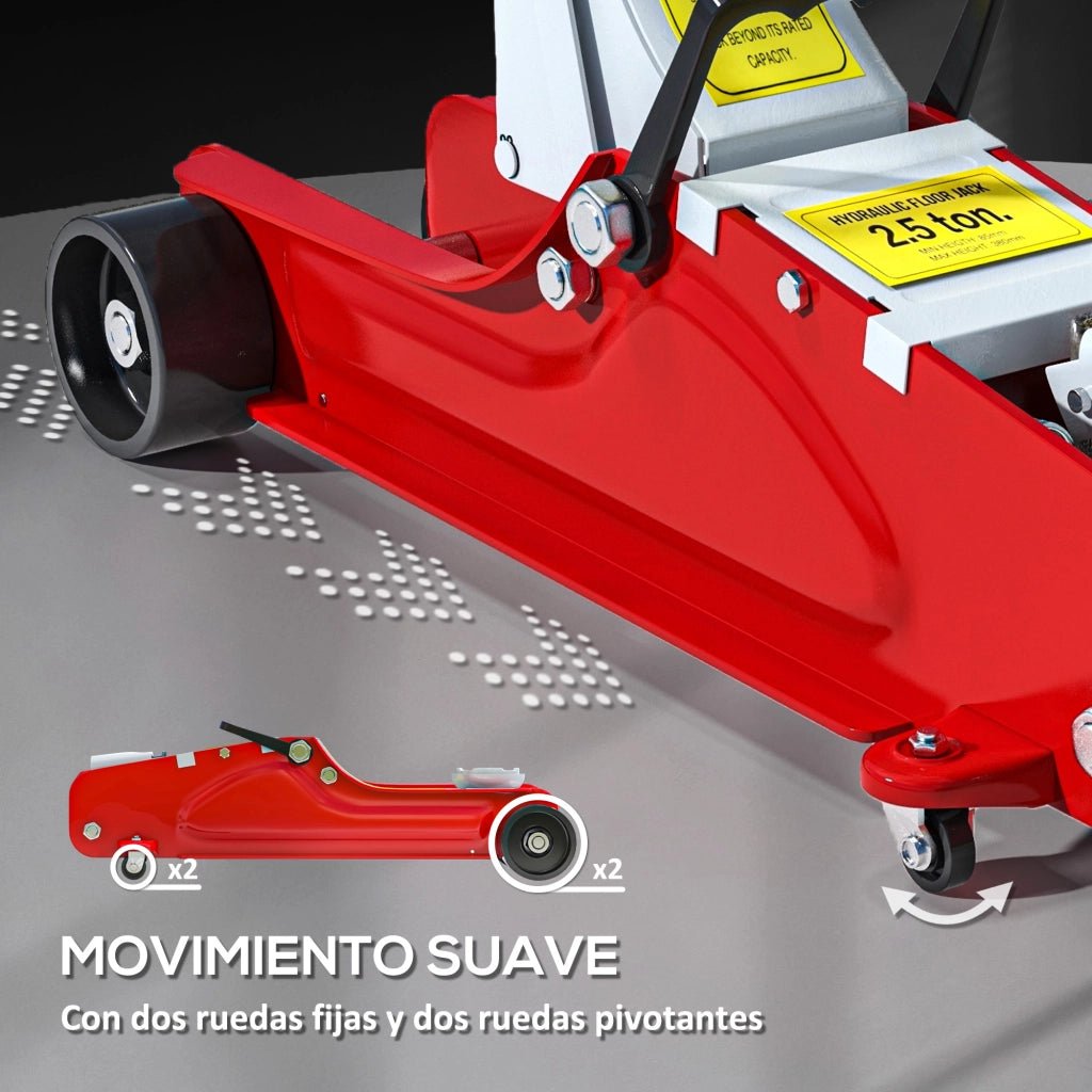 Cricco Idraulico 2,5T ¨C Minimal ¨C Rosso, Altezza 80-380 mm