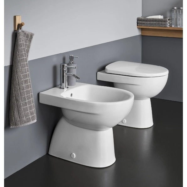 VASO WC SELNOVA IN CERAMICA BIANCA A TERRA