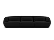 Cosmopolitan Design - Divano "Tulum" 3 posti in velluto nero 